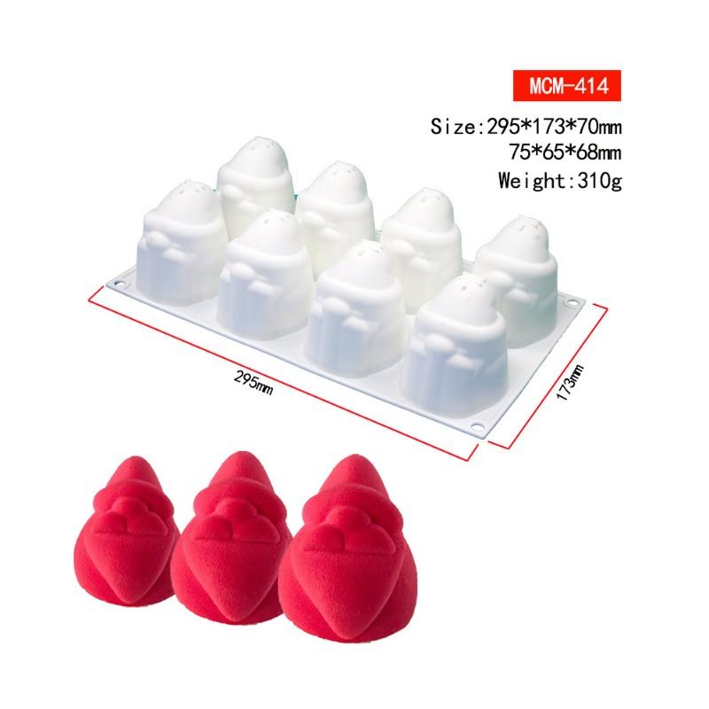 Форма для рождественского мусса, кухонный инструмент, ароматерапевтическая свеча, рождественская елка, Санта-Клаус, шоколад, силикон