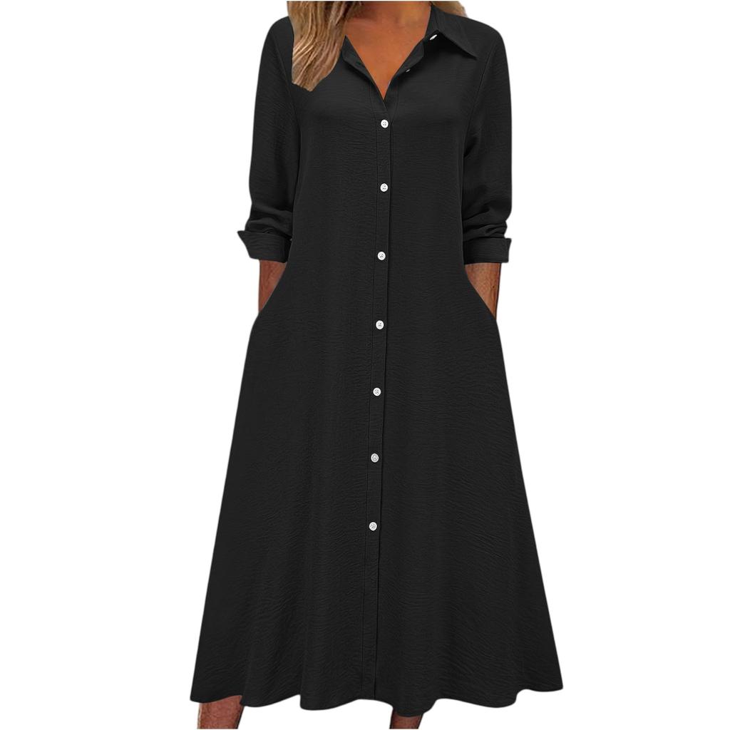 Women's Button Shirt Long-sleeved Fashionable Dress