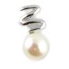 [L1795] - White 'Perla' Silver Pendant