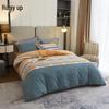 Yiyiai 100% Cotton Brushed Striped Bedding Set