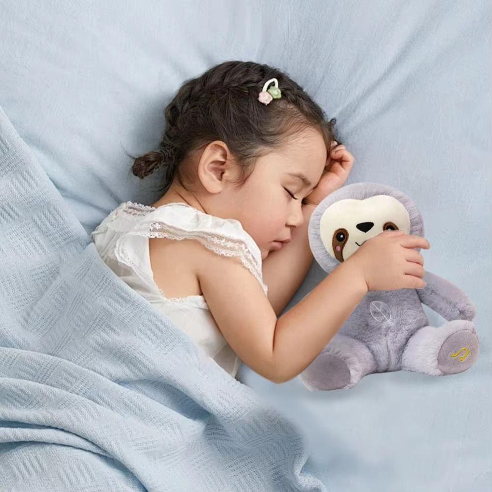 Simulation Sloth Breathing Toy Heart Baby Breath Toy Cute Sound Sleeping Doll  Newborn Toddler