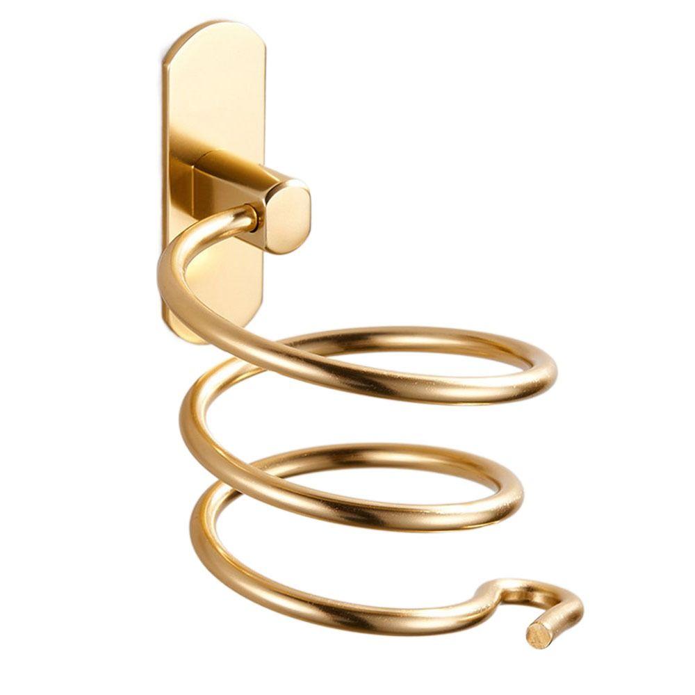 Ванная комната и туалет Дырокол Бесплатная полка для хранения Держатель для фена Стойка для фена Органайзер Инструмент