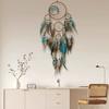 1pc 6 Rings Tree of Life Dreamcatcher, Hand-woven Multi-ring Feather Wind Chimes Home Ornaments, Hanging Pendants, Wall Art,