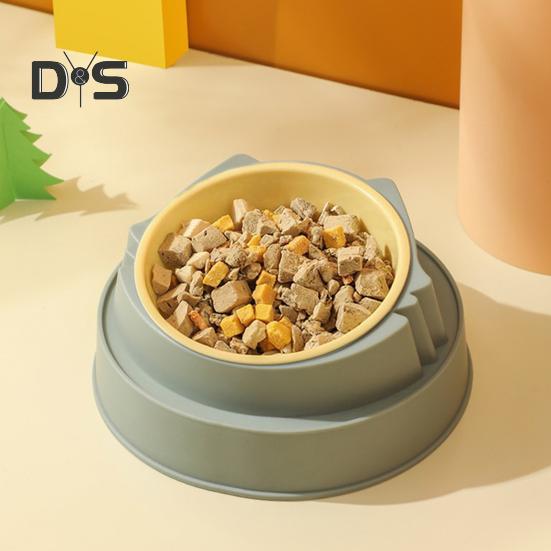 Миска для домашних животных, приподнятая, для собак, одинарная/двойная, непроливающаяся, противоскользящая, для кошек, кормушка для домашних животных, миска для корма и воды для собак, кошек, котят