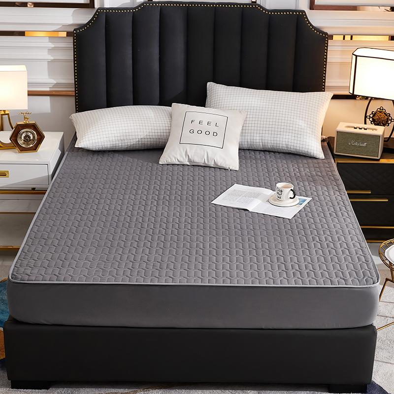 Waterproof Thicken Mattress Pad Protector Skin-Friendly Durable Fitted Sheet Bed Cover (Without Pillowcase)