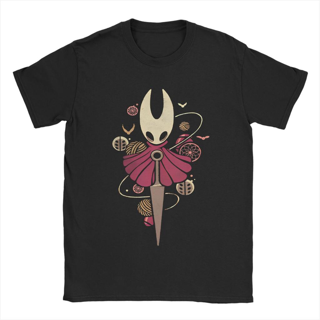 Футболка Hollow Knight Silksong, инди-игры, приключенческий принт, 100% хлопок, необычная футболка с коротким рукавом и круглым вырезом, большие размеры.