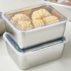 Коробка для хранения продуктов из нержавеющей стали с крышкой, Штабелируемый контейнер для продуктов, Многоразовая коробка для хранения продуктов, Металлический ланч-бокс для офиса