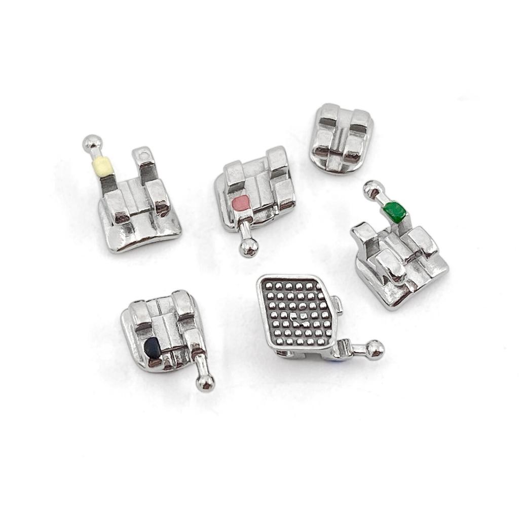 Стоматологические ортодонтические брекеты металлические Geousis Mini Roth/MBT 022/018 345 крючки MIM моноблок для зубов стоматологические материалы