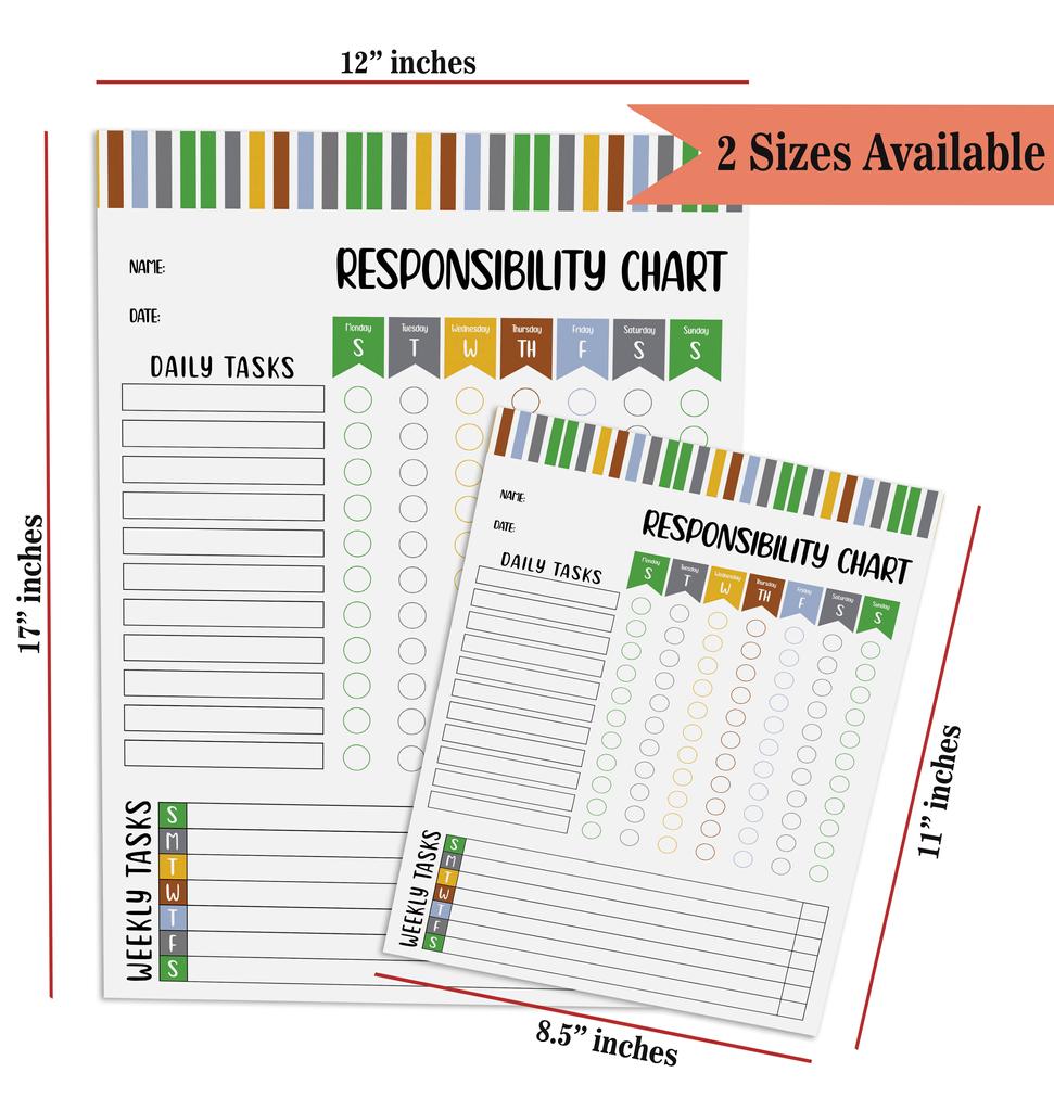 Inkdotpot Магнитная доска с графиком обязанностей. График домашних дел для холодильника. График поведения для детей с сухим стиранием.