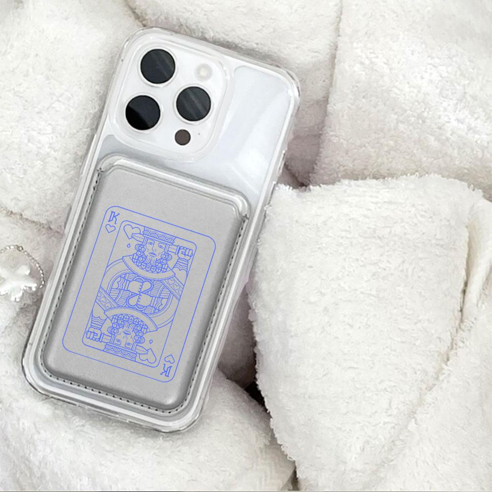 Дизайн с игральными картами Для кошелька MagSafe Магнитный держатель для карт Чехол для телефона Для iPhone 16 13 16 15 12 14 17 Pro Max Чехол 16E 15 Plus Чехол