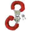 Sexy Erotic Naughty Fur Handcuffs 2 Keys Black