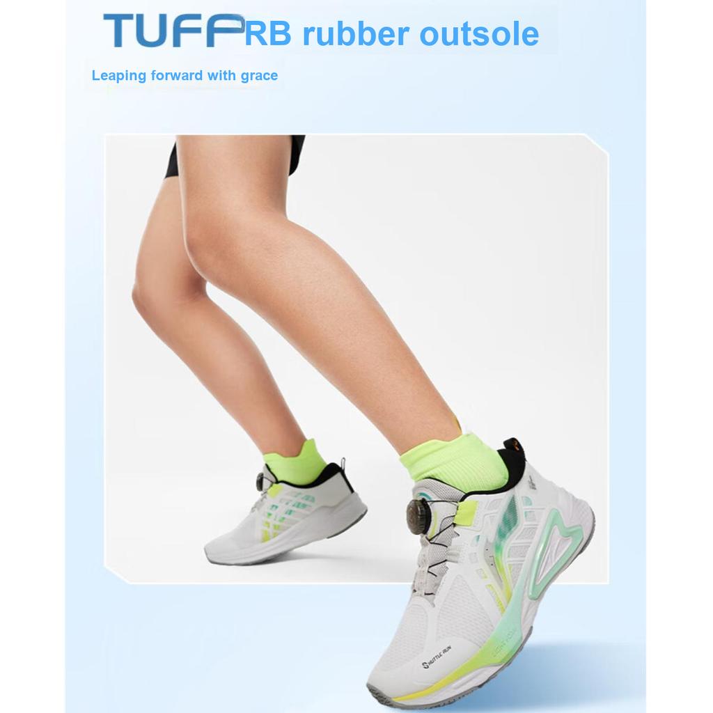 Li Ning Childrens Zhuque 1.0 удобные универсальные амортизирующие кроссовки с низким верхом для бега детские кроссовки белые зеленые YKFU004-3