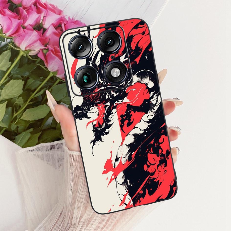 Для Motorola Signature 2026 Чехол Популярный Цветочный Мраморный Расписной Чехол Мягкий Силикон Черный Корпус Телефона Для Moto X70 Air Pro Fundas