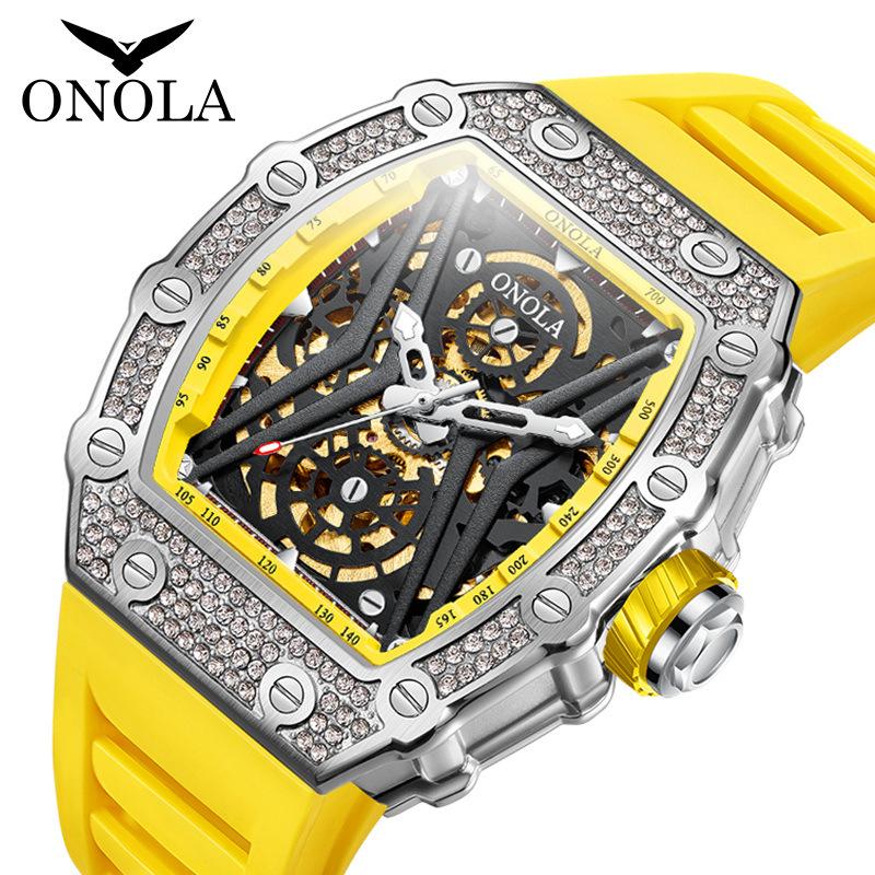 Brand New Luxury Sport Tonneau Case Alloy Watch with Luminous Dial Water Resistant Hollow Out Design Limited Edition