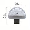 1Pc USB Mini Disco Light, Party Lights Ball Sound Activated, DJ Disco Ball Stage Lights-Multi Colors LED Car Atmosphere Light