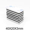 2/5/10/15/20 шт 40x20x3 мм блок поисковый магнит с 3M самоклеящийся 40*20*3 квадратный сильный неодимовый магнит 40x20x3