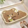 Ins Style Small Fresh Имитация кашемира Водопоглощающий нескользящий коврик для ванной и входа