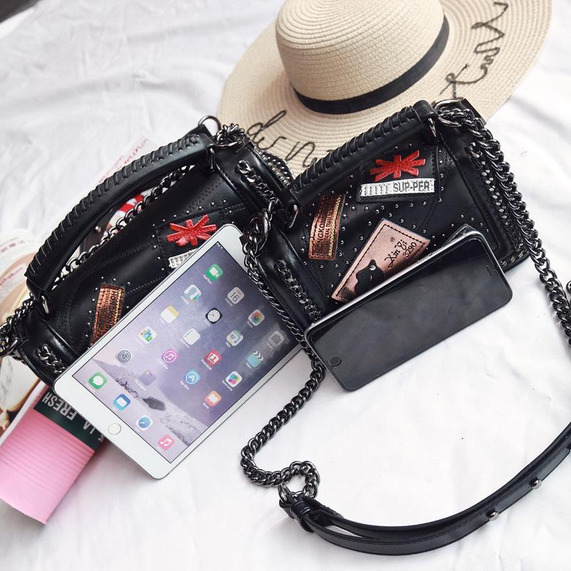 Women Bag Badge Shoulder Bag Messenger Fashion Female Pillow Type Bags
