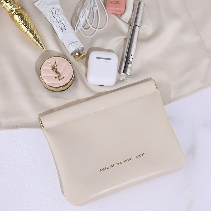 Водонепроницаемая очень большая портативная сумка для хранения косметики и кабелей для передачи данных с кнопкой-застежкой