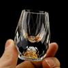 Luxury Crystal Glass Vodka Glass Sake Shochu Glass Bar Liqueur Double Bottom Gold Foil Glass Tea Cup High-End Gifts Hard Liquor