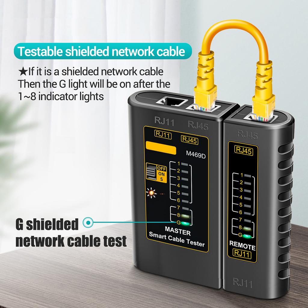 Aneng Rj45 rj11 Многофункциональный тестер сетевого кабеля Детектор односторонний с кристаллическим разъемом Инструмент для тестирования телефонных проводов