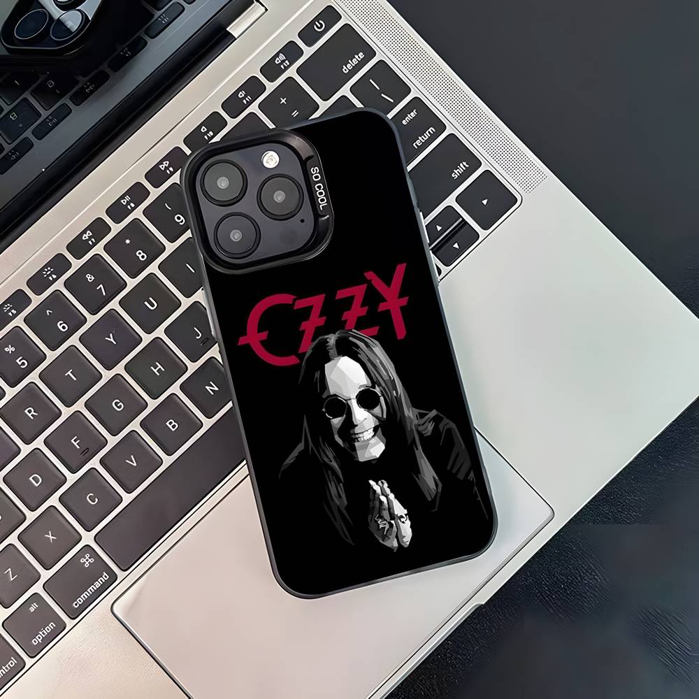 Singer O-Ozzy Osbourne Phone Case For iPhone 16,15,14,13,12,11,Pro,XS,Max,Plus,Mini,SE4,E Black Matte Shockproof Cover