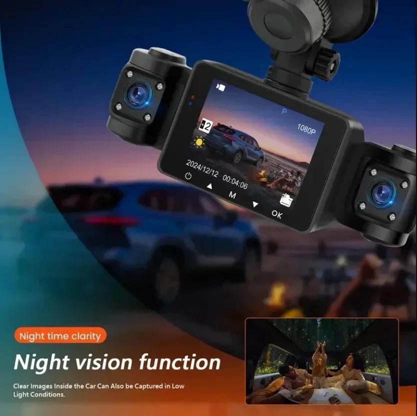 360° Car Dash Cam 3/4 Channels Video Recorder WIFI 1080P Car DVR 3Lens Front Left Right Rear Camera Black Box Car Accessory
