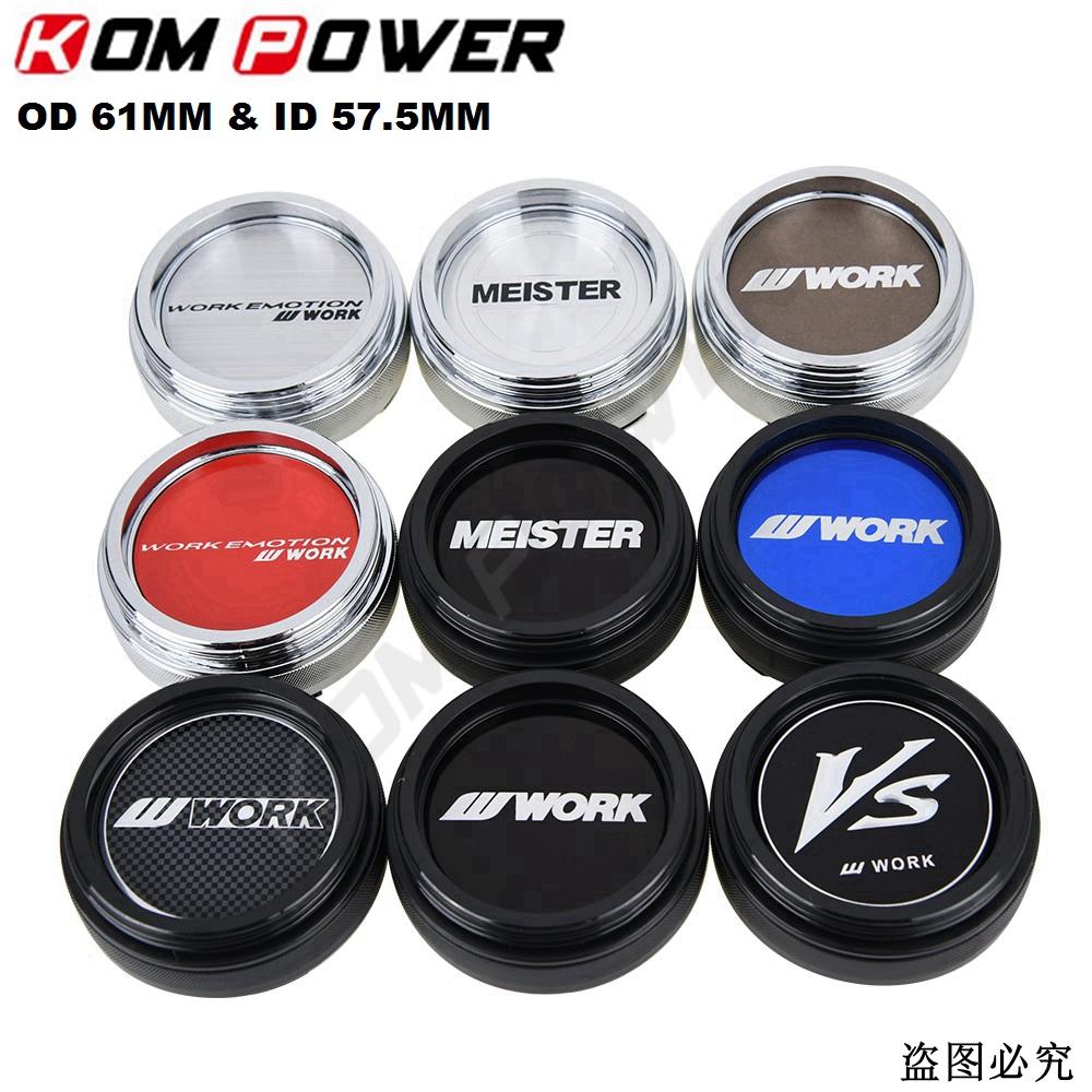 DBS3 4PCS 61MM OD / 57.5MM ID Sport Rim Cap WORK EMOTION MEISTER VS Sticker Centre Cap Rim Wheel Cover Cap Hubcaps