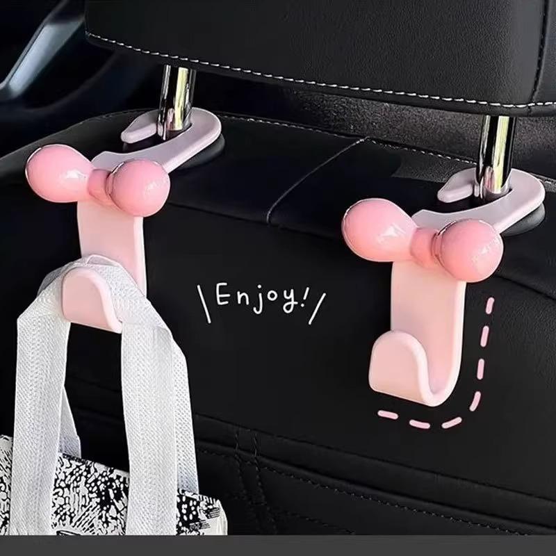 Bow Shaped Car Hook, Pink Car Storage Bag Hook