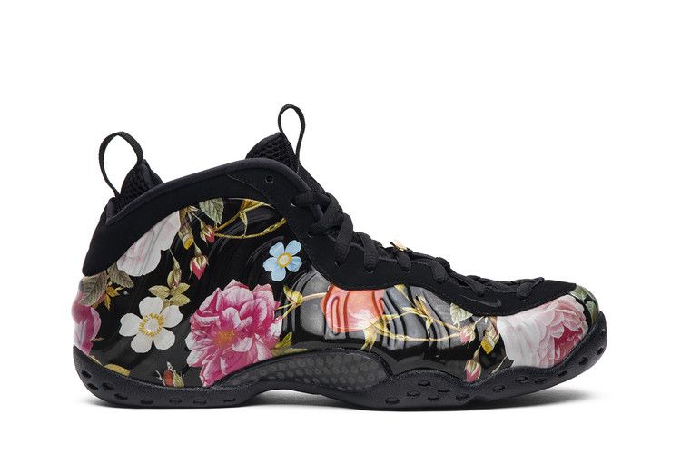 Мужские кроссовки Nike Air Foamposite One Floral Черный/Черный-Белый