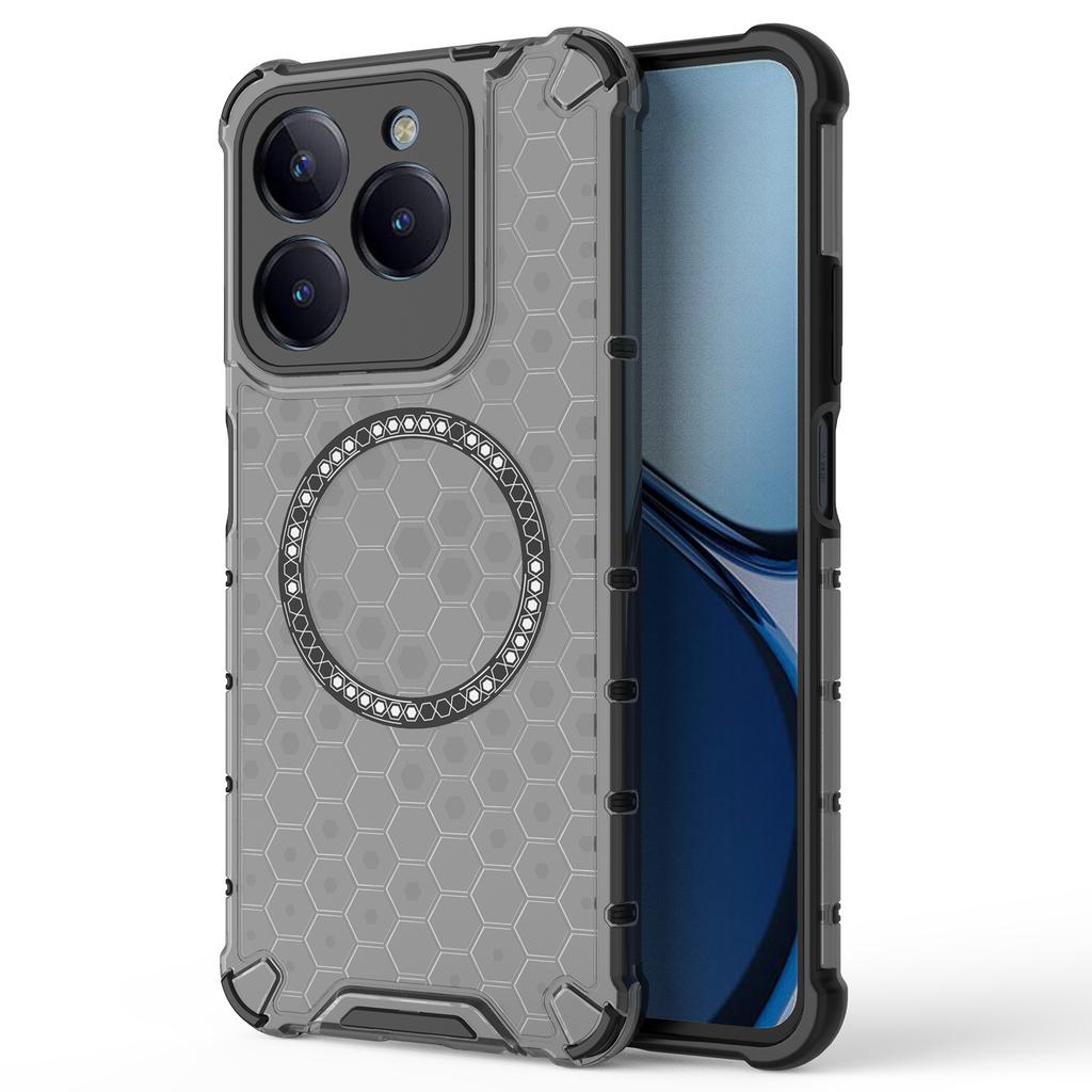 Для Realme C61 4G/C63 4G/Narzo N63 4G Магнитный чехол из ТПУ+ПК с сотовой текстурой