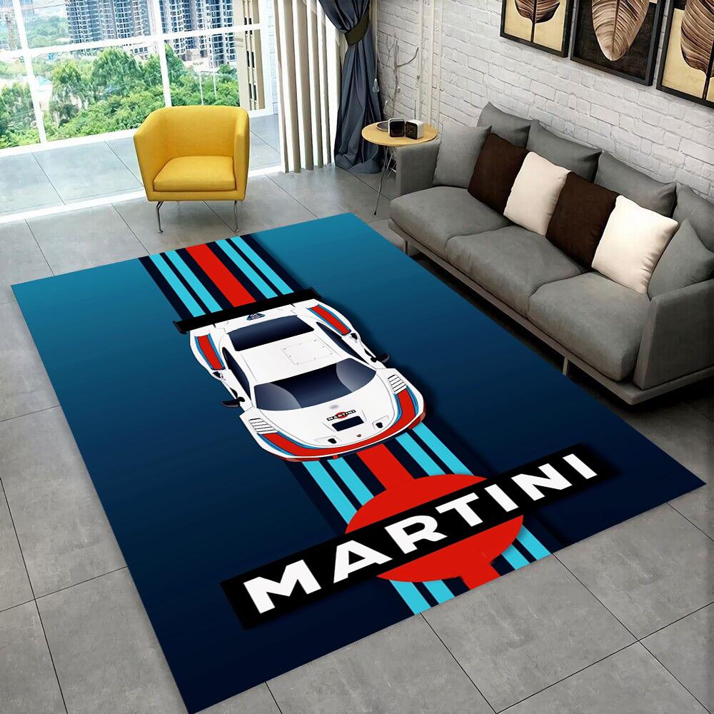 3D Ковер Логотип Гоночного Автомобиля M-Martini Мото Ковер для Дома Гостиной Спальни Дивана Прихожей Декор, Детский Игровой Нескользящий Коврик Подарок