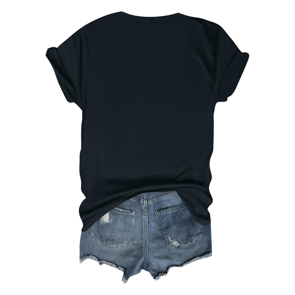 Женская повседневная футболка на Хэллоуин с принтом груди, пуловер с круглым вырезом, топ с короткими рукавами