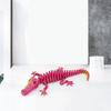 3D Printed Skeleton Crocodile Figurine Movable Joints Bone Crocodile Figure Articulated Animal Model Toy Home Office Desktop Decoration Ornament