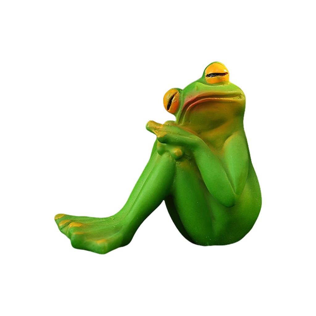 Скульптура музыканта из смолы в виде лягушки, мультяшная фигурка животного для домашнего офиса, декор рабочего стола и художественный орнамент