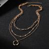 Accessories Exaggerated Circle Necklace Hip Hop Personality Versatile Alloy Pendant Necklace Female