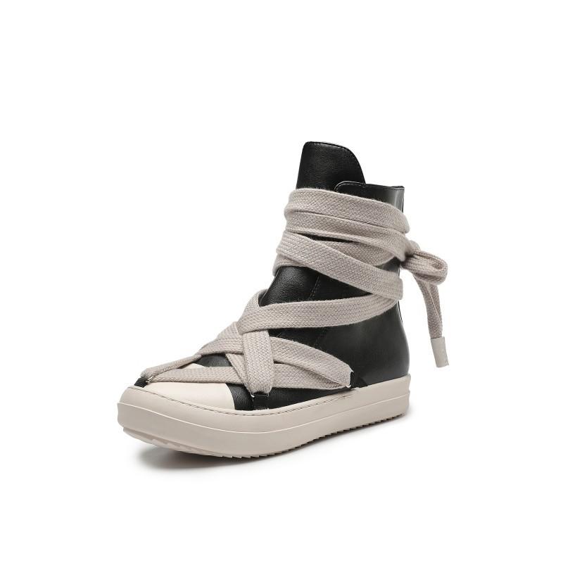 High Top Sneakers Platform Corss Tied Men's Casual Boot Shoes Women Sneakers Designed Causal Flats Ankle Botas Size 44