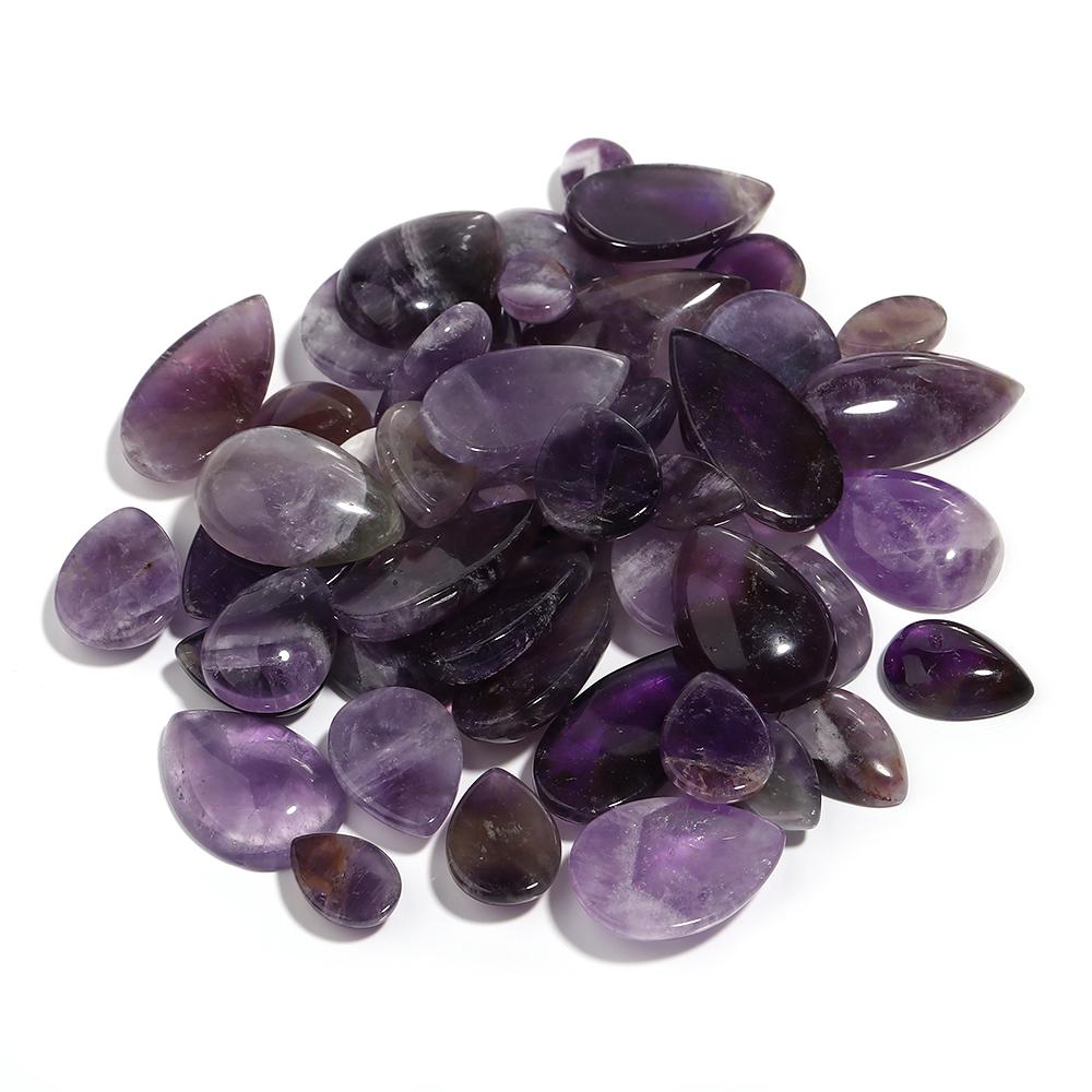 LOULEUR WaterDrop Natural Stone Cabochon For Jewelry Making Tiger Eye Amethyst Lapis Lazuli Agate Stone Beads for Handwork