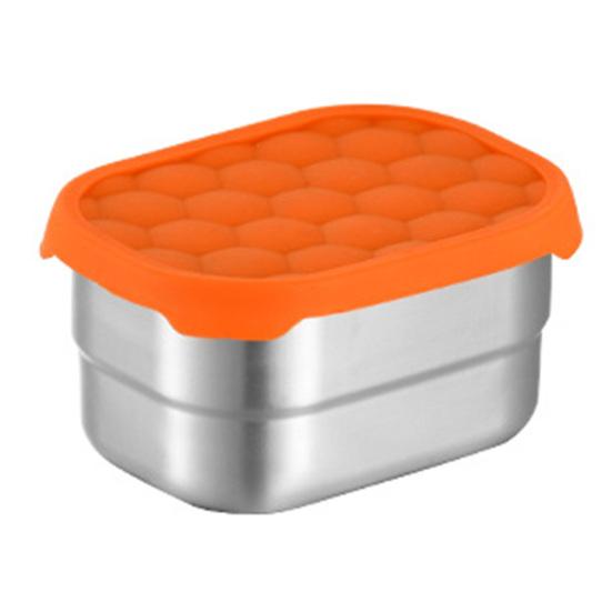 Контейнеры из нержавеющей стали для закусок для детей, герметичный контейнер для еды для малышей с силиконовыми крышками, складной металлический ланч-бокс для школы и детского сада