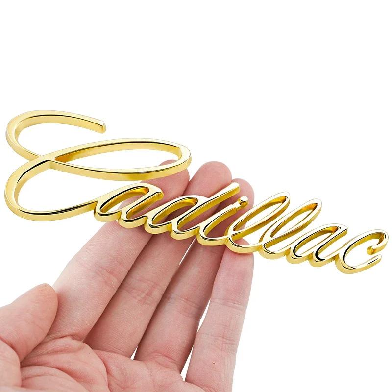 Для Cadillac Буквы Escalade CT5 CT6 XT5 XT6 DTS SLS XLR ATS SRX Tiburon Логотип Металл Автомобиль Боковое Крыло Задняя Наклейка Аксессуары