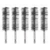 Uxcell 5pcs Bore Brush Stainless Steel 25mm Diameter Cleaning Twisted Wire Brush Tube Pipe Cleaner with Handle Hex Shank for Tube Port Bearing 1/4"
