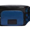 Coach Track 40 Checkered Print Leather Waist Bag Regular Men Waist Bag Blue Black C2728-QBP2S
