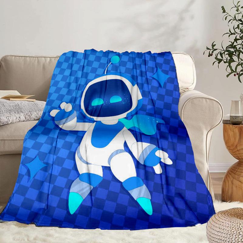 Space Adventure Astro Bot Portable Blanket/Soft Blanket Bedding Blanket Suitable for Travel Camping Living Rooms Offices Sofas Fan Gifts