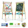 Деревянная доска для рисования, мольберт, детская доска для рисования мелом, белая доска для рисования, детская доска для рисования, регулируемая по высоте, см, с поддоном для хранения, помогает детям учиться рисовать каракули