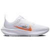 Nike Air Zoom Pegasus 40 Slip Resistant, Abrasion Resistant, Breathable Low Top Kids' Running Shoes White Gray Orange Sneakers FB8866-100