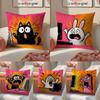 Suitable For Spoof Animal Joke For Workers Pillow Case Comfort Sofa Bed Silky Elegant Invisible Zipper Decorative Cushion Cover