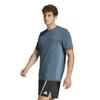 Adidas Train Essentials Structure Short Sleeve KQW37 Semi Blue Six XL T-Shirt Men's Burst/Grey (IS6927)