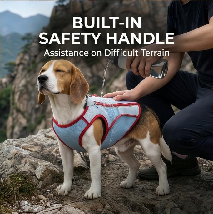 Color-Block Breathable Summer Cooling Vest Lightweight for Medium & Large Dogs Outdoor Daily Walks Hiking