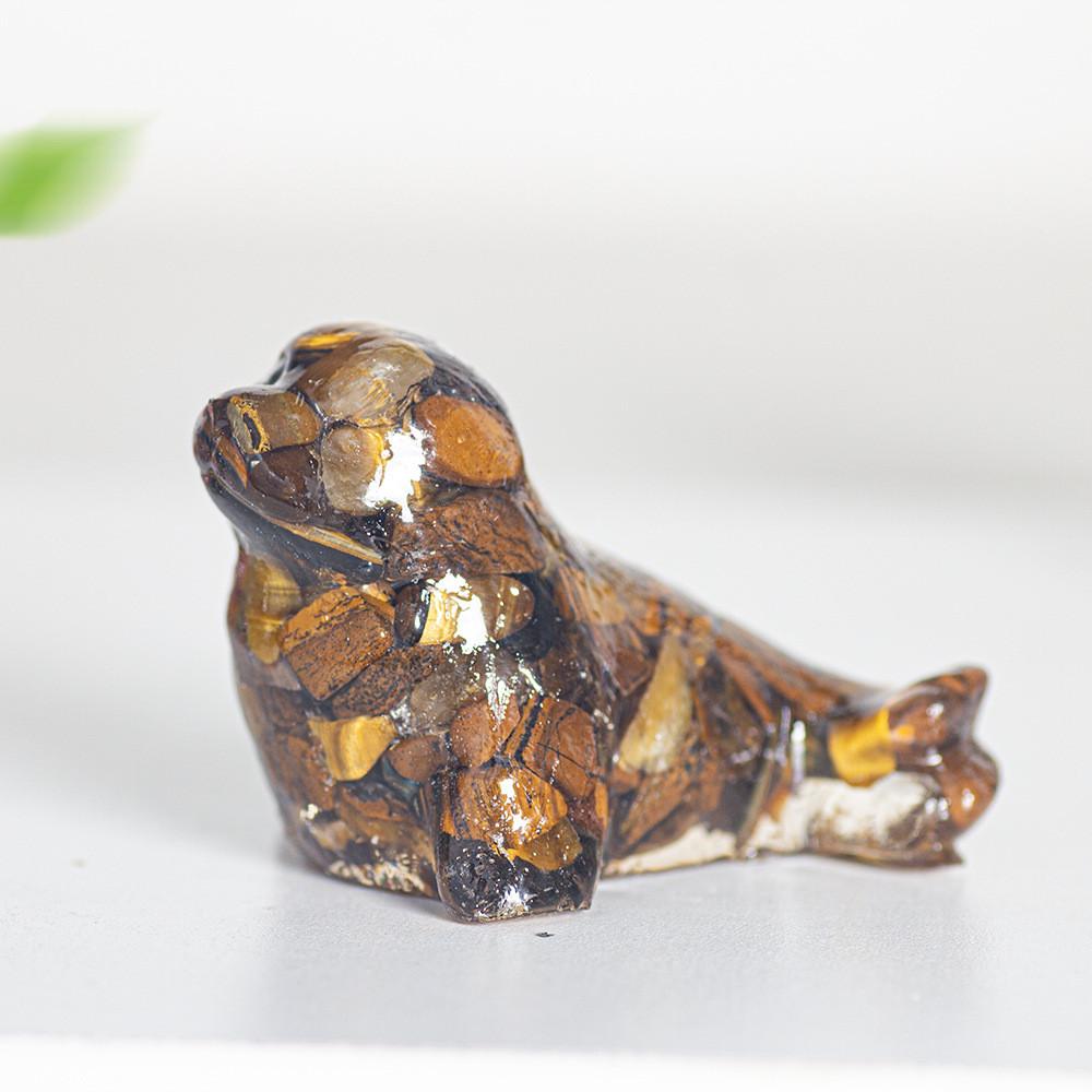 Фигурка морской жизни из смолы и кристалла с ручной работой в стиле Resin Art для домашнего декора и подарков
