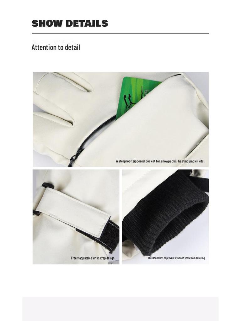 Плотные, водонепроницаемые, нескользящие зимние горнолыжные перчатки для мужчин и женщин — ветрозащитные, теплые, с сенсорным экраном, идеально подходят для активного отдыха.